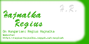 hajnalka regius business card